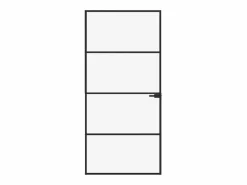Puerta de interior vidrio templado y aluminio 93x201,5 cm ES475185^ Online
