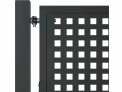 Puerta de jardín antracita 105 x 200 cm Acero Marru00f3n Hot
