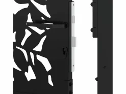 Puerta de jardín negra 105x205 cm diseño de hoja de acero Negro Hot