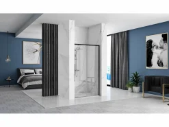 Rea Puerta De La Ducha Deslizante Solar 120 Black Negro Hot
