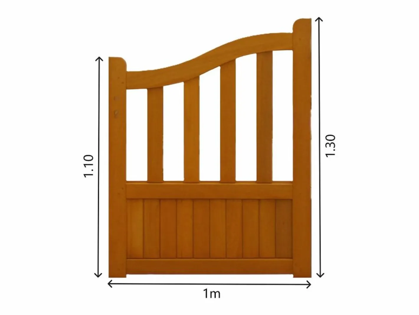 Puerta de madera 'Calada' Anchura 1 M Altura 1,10/1,30 sin manilla^GD Menuiseries Hot