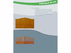 Puerta de madera "Completa" Anchura 3 M Altura 1,60/1,80 sin manilla^GD Menuiseries Sale