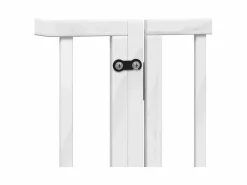 Puerta de perros plegable 10 paneles madera álamo blanca 800 cm^Clicnbuy Discount
