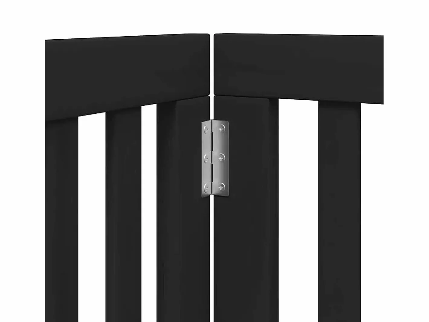 Puerta de perros plegable 15 paneles madera álamo negra 750 cm^Clicnbuy Best