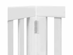Puerta de perros plegable 15 paneles madera álamo blanca 750 cm^Clicnbuy Online