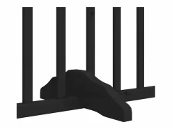 Puerta de perros plegable 10 paneles madera álamo negra 800 cm^Clicnbuy New