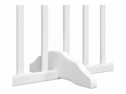Clicnbuy Seguridad Para Mascotas|Puerta de perros plegable 8 paneles madera álamo blanca 640 cm