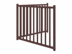 Clicnbuy Seguridad Para Mascotas|Puerta de perros plegable 2 paneles madera abeto marrón 160 cm