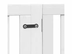 Clicnbuy Seguridad Para Mascotas|Puerta de perros plegable 8 paneles madera álamo blanca 640 cm