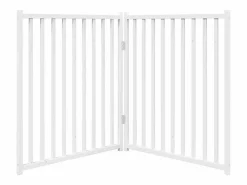 Clicnbuy Seguridad Para Mascotas|Puerta de perros plegable 2 paneles madera abeto 160 cm