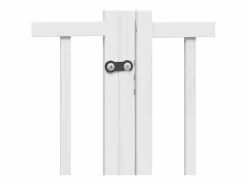 Clicnbuy Puerta de perros plegable 4 paneles madera abeto 320 cm Blanco Clearance