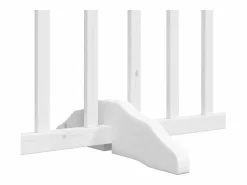 Clicnbuy Puerta de perros plegable 4 paneles madera abeto 320 cm Blanco Clearance