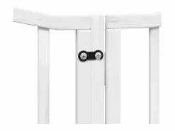 Clicnbuy Seguridad Para Mascotas|Puerta de perros plegable 12 paneles madera álamo blanca 600 cm