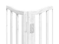 Clicnbuy Seguridad Para Mascotas|Puerta de perros plegable 12 paneles madera álamo blanca 600 cm