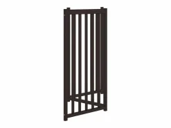 Clicnbuy Puerta de perros plegable 3 paneles madera abeto 150 cm Negro Hot