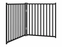 Puerta de perros plegable 2 paneles madera abeto 160 cm^Clicnbuy Clearance