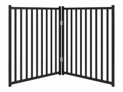 Puerta de perros plegable 2 paneles madera abeto 160 cm^Clicnbuy Clearance