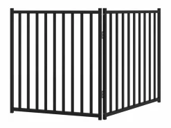 Puerta de perros plegable 2 paneles madera abeto 160 cm^Clicnbuy Clearance