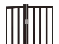 Puerta de perros plegable 2 paneles madera abeto 160 cm^Clicnbuy Clearance