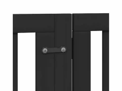 Clicnbuy Seguridad Para Mascotas|Puerta de perros plegable 15 paneles madera álamo negra 750 cm