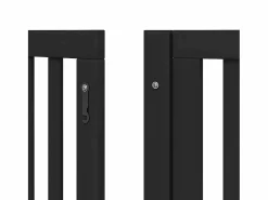 Clicnbuy Seguridad Para Mascotas|Puerta de perros plegable 15 paneles madera álamo negra 750 cm