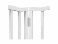 Clicnbuy Seguridad Para Mascotas|Puerta de perros plegable 15 paneles madera álamo blanca 750 cm