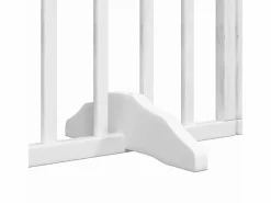 Clicnbuy Seguridad Para Mascotas|Puerta de perros plegable 15 paneles madera álamo blanca 750 cm