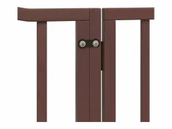Clicnbuy Seguridad Para Mascotas|Puerta de perros plegable 8 paneles madera álamo marrón 640 cm
