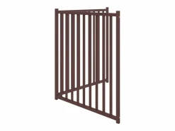 Puerta de perros plegable 2 paneles madera abeto marrón 160 cm^Clicnbuy Outlet
