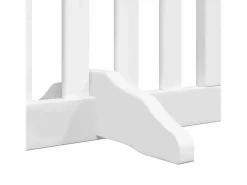 Puerta de perros plegable 6 paneles madera álamo blanca 480 cm^Clicnbuy Best