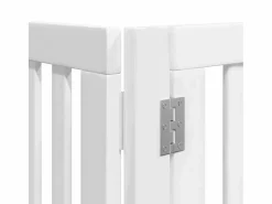 Puerta de perros plegable 6 paneles madera álamo blanca 480 cm^Clicnbuy Best