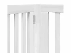 Puerta de perros plegable 10 paneles madera álamo blanca 800 cm^Clicnbuy Discount