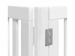 Puerta de perros plegable 10 paneles madera álamo blanca 800 cm^Clicnbuy Discount