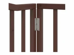 Clicnbuy Seguridad Para Mascotas|Puerta de perros plegable 12 paneles madera álamo marrón 960 cm
