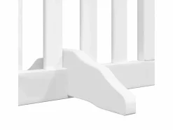 Puerta de perros plegable 10 paneles madera álamo blanca 800 cm^Clicnbuy