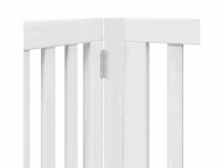 Puerta de perros plegable 10 paneles madera álamo blanca 800 cm^Clicnbuy