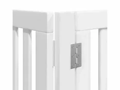 Puerta de perros plegable 10 paneles madera álamo blanca 800 cm^Clicnbuy