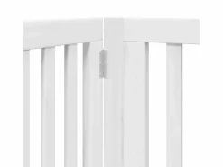 Clicnbuy Puerta de perros plegable 12 paneles madera álamo blanca 960 cm Blanco Online