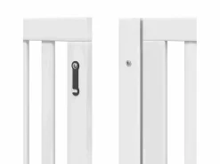Clicnbuy Puerta de perros plegable 12 paneles madera álamo blanca 960 cm Blanco Online