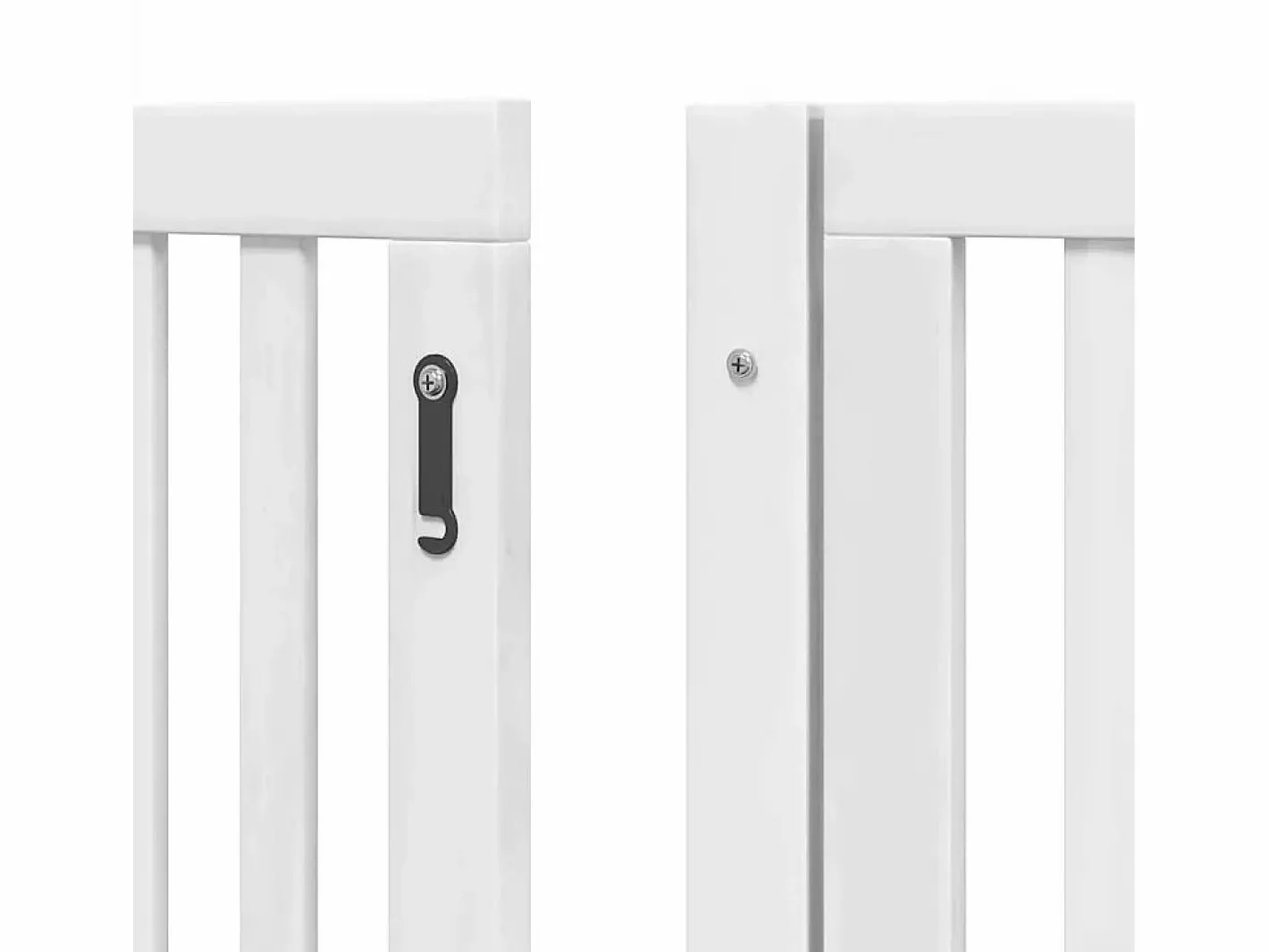 Clicnbuy Puerta de perros plegable 12 paneles madera álamo blanca 960 cm Blanco Online