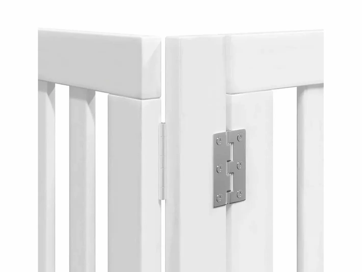 Clicnbuy Puerta de perros plegable 12 paneles madera álamo blanca 960 cm Blanco Online