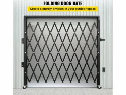 Puerta de Seguridad Plegable Individual SucceBuy, 18,5 cm de Alto x 21,5 cm de Ancho, Puerta Plegable Negro Outlet