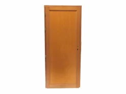 GD Menuiseries Puerta de servicio Armagos de madera maciza, Al.200xl.80 p. derecha + Tabla Dimensiones Mango Y Cañón (ref 01245F924) sin manilla Color natural claro Hot