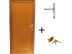Puerta De Servicio Completa Armagos De Madera, Al.200xl.90 p.izquierda + Dimensiones Tirador Y Cilindro (ref 01245F924) Mesa sin manilla^GD Menuiseries Best