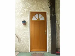 GD Menuiseries Puerta de Servicio de Madera 'Pixos' 200X80 Empuje Izquierdo (Dimensiones de la Mesa) sin manilla Marru00f3n