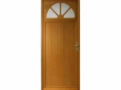 GD Menuiseries Puerta De Entrada|Puerta de Servicio de Madera 'Pixos' Modelo 215X90 Empuje Izquierdo (Dimensiones de la Mesa) sin manilla
