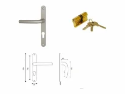GD Menuiseries Puerta De Servicio De Madera Esmaltada Pixos, Al.200xl.80 p.izquierda + Tirador Y Cilindro (ref 01245F924) Tabla Dimensiones sin manilla Color natural claro Discount