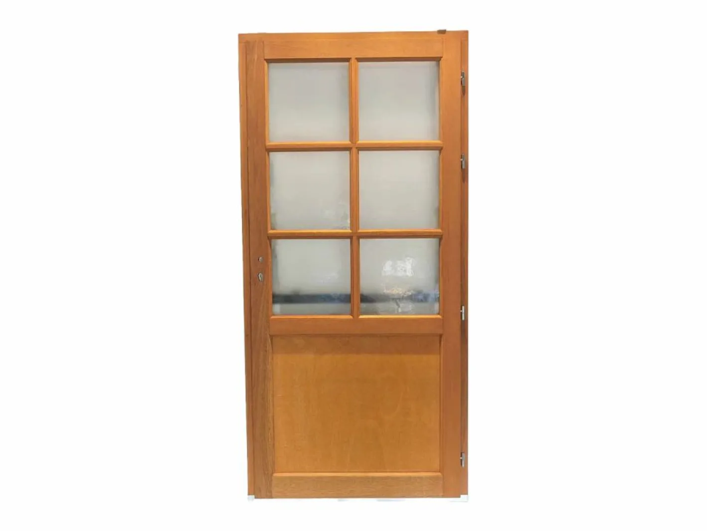 Puerta De Servicio De Madera Esmaltada Naxos, Al.200xl.80 p.izquierda + Tirador Y Cilindro (ref 01245F924) Tabla Dimensiones sin manilla^GD Menuiseries Best