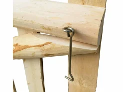 Puerta de valla simple de madera de avellano 100x60 cm Beige Best
