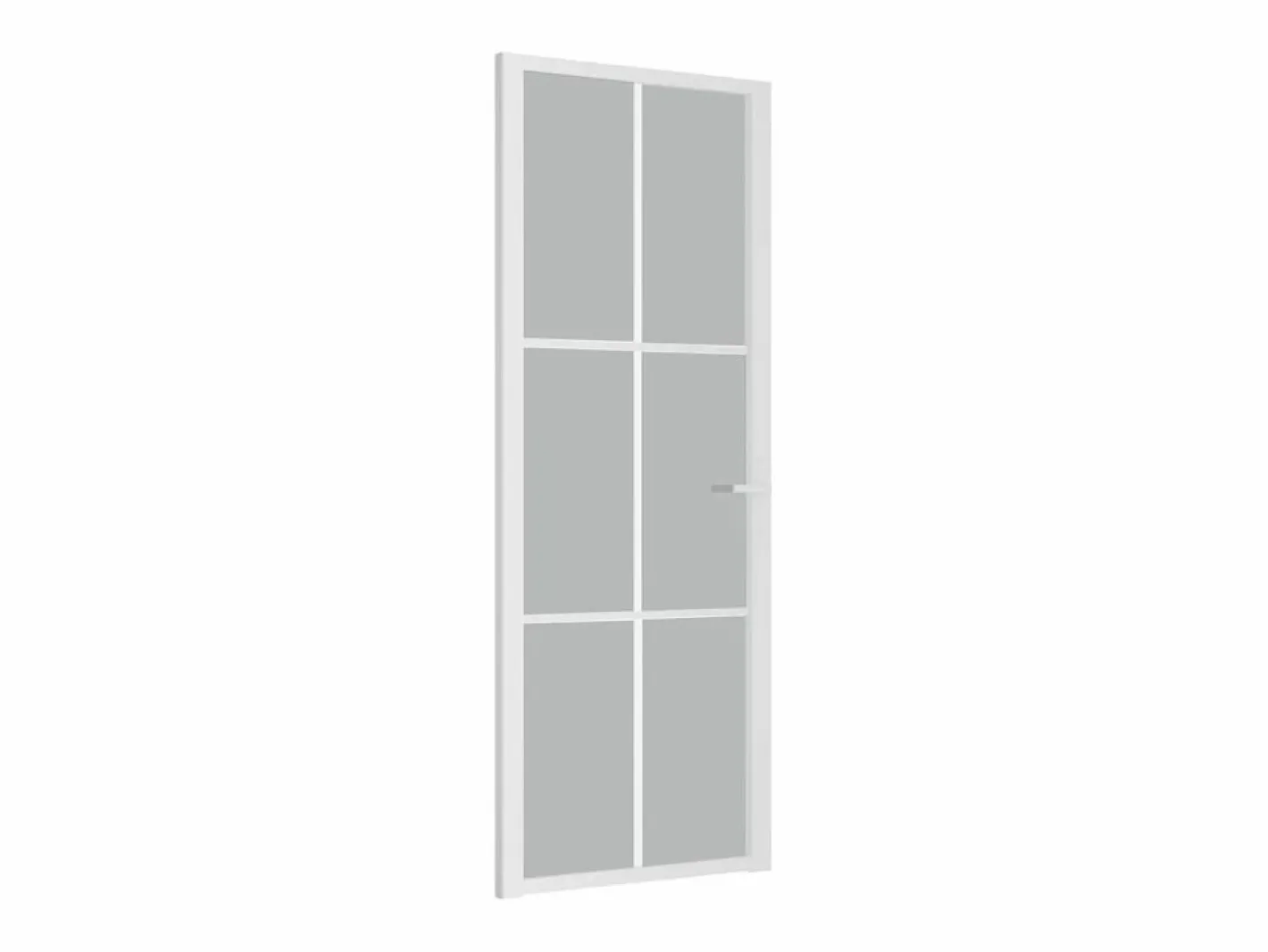 Puerta interior de vidrio y aluminio mate 76x201,5 cm ES718383 Blanco Clearance